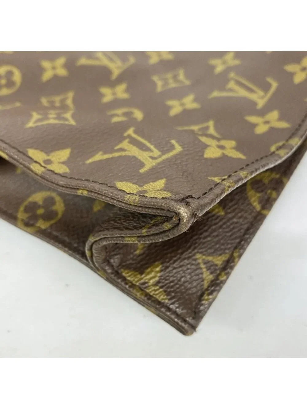 Louis Vuitton Tote Bag Monogram Sac Plat Brown